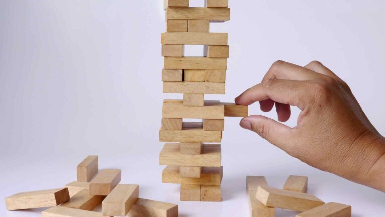 collapsing jenga